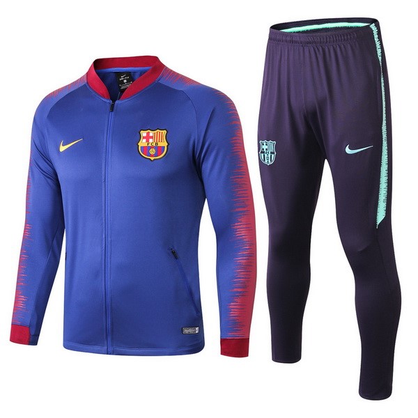 Survetement Football Barcelone 2018-19 Bleu Rouge Vert